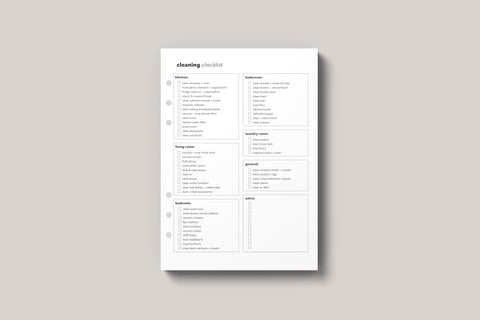 cleaning checklist